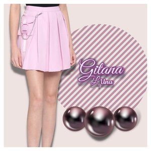 NWT Pastel Pink Pleated Cargo Skirt